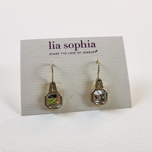 Matte Gold Lia Sophia Dangle Earrings - Picture 11 of 15